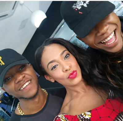 Photos: TBoss pictured Having fun with DNA Twins