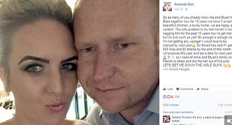 'If You Get 500 Facebook Likes I Will Marry You', Man Tells Mother Of His Kids