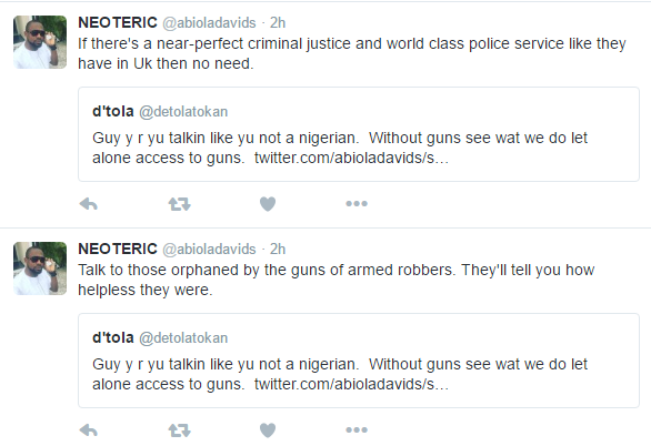 Should Nigeria Legalize Carrying Of Guns For The Masses? The Debate....