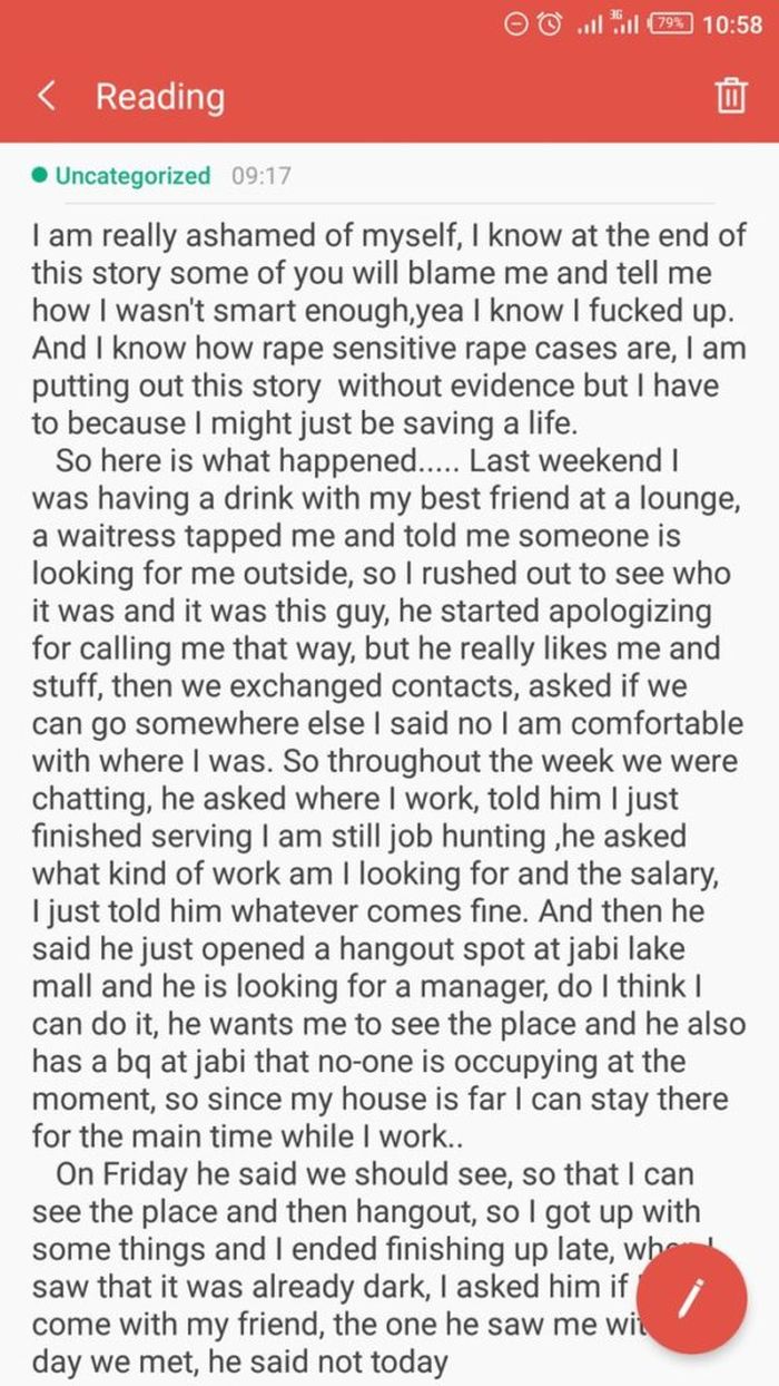 Lady Calls Out Man Who Almost Raped Her In Abuja