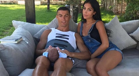 Cristiano Ronaldo Cradles His Newborn Baby As He Cosies Up To 'Pregnant' Gf