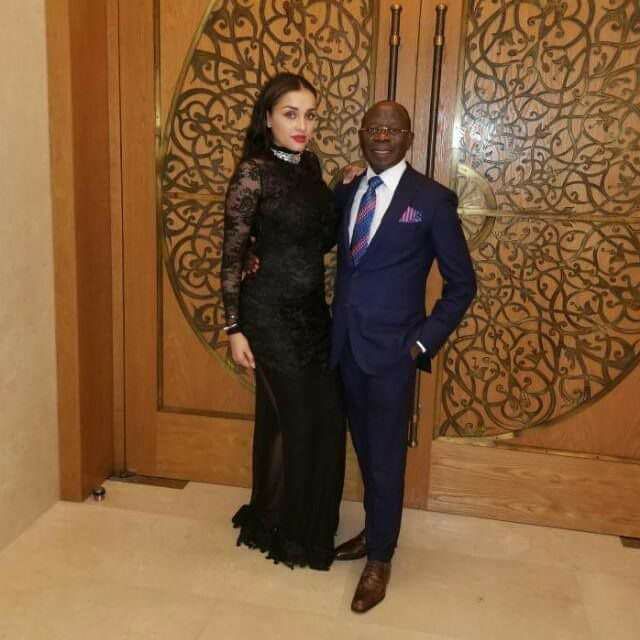 Adams Oshiomhole Looks Dapper As He Poses With His Beautiful Wife At An Event (Photo)