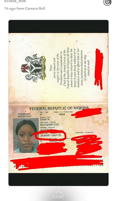 Ese Eriata Shares Birth Certificate and Passport As Proof To Confirm She's 24 Years