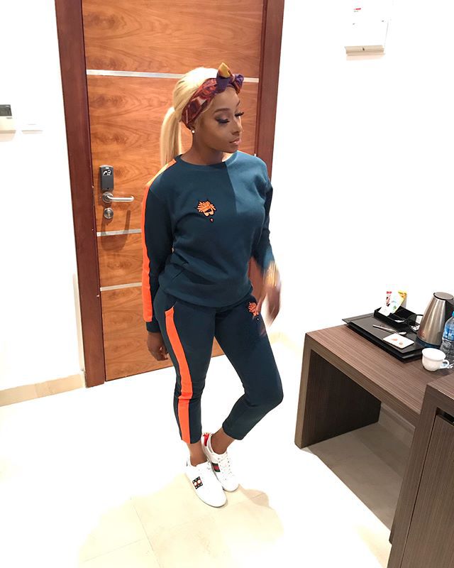 9 Nigerian Celebrities Who Stylishly Rocked The Trending Tracksuit Pants (Photos)