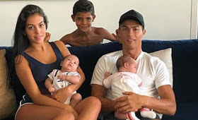 Cristiano Ronaldo Posts Sweet Photo Of Family Including Oldest Son, Twins & Pregnant GF