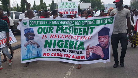 Abuja: Group Also Sets Out, Says We Are For Buhari, Let Him Continue [Photos]