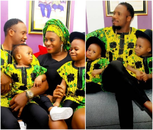 Actor Junior Pope, His Wife And Children Rock Matching Outfits (Photos)