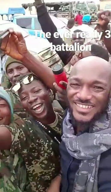 Photos: 2baba Visits Soldiers And IDPs In Borno