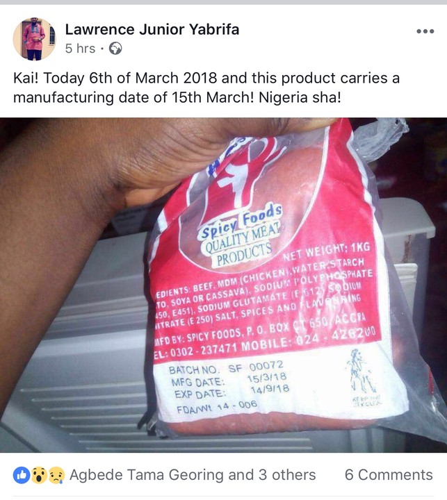 Man Buys Frozen Meat That Was Produced 15th Of March (Photo)