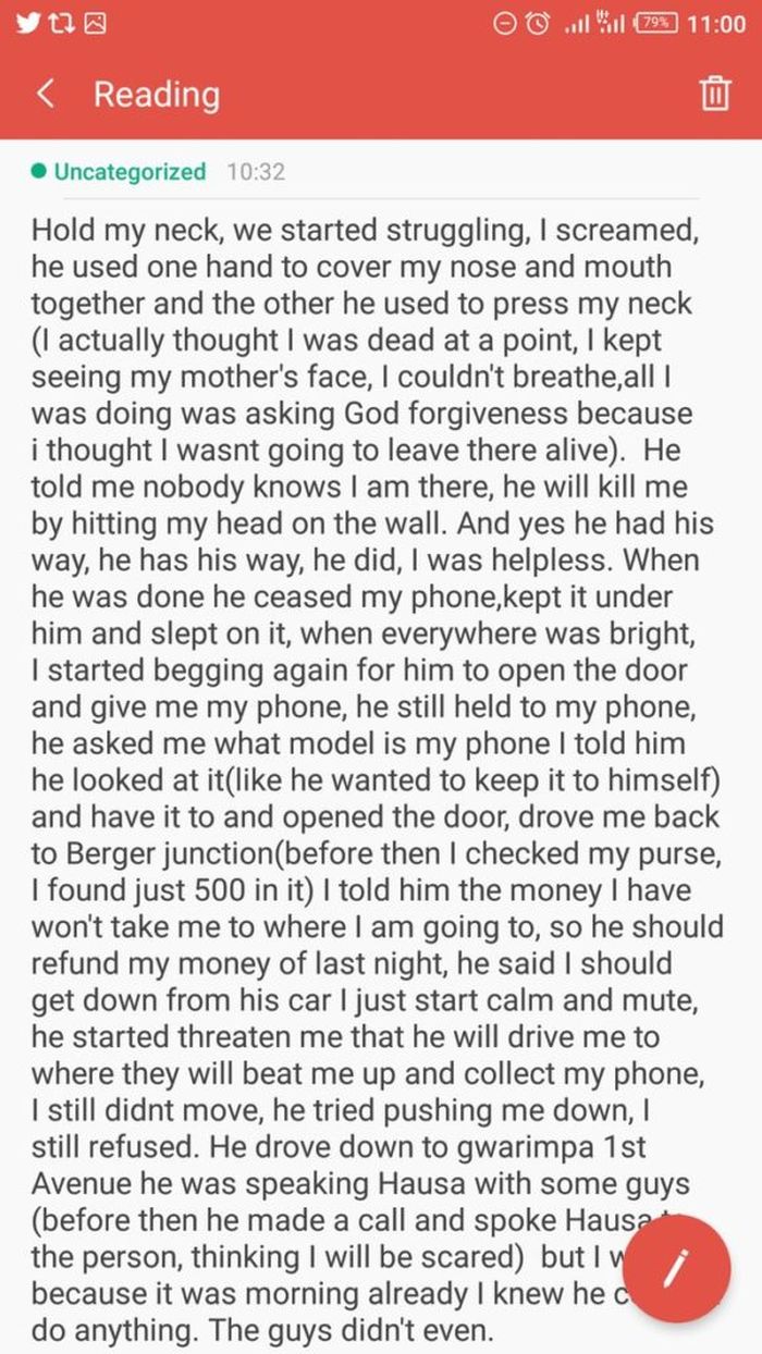 Lady Calls Out Man Who Almost Raped Her In Abuja