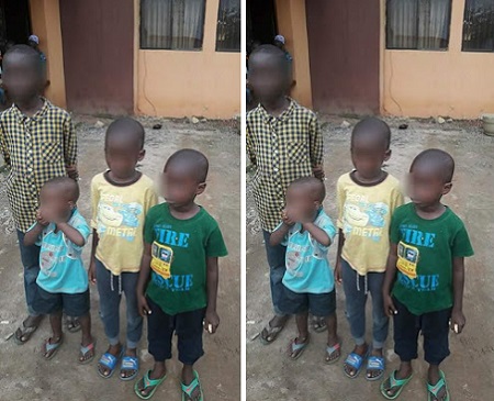 Horror In Agege As Father Dumps Four Children At Local Council [Photo]
