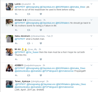 OMG: Man Cuts Off Thumb Used In Voting For President Buhari, Nigerians React (Photos)