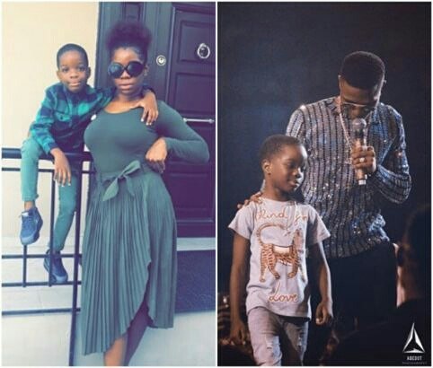 Wizkid's Babymama, Sola Reacts To Photo Of Him Bringing Out Their Son On Stage