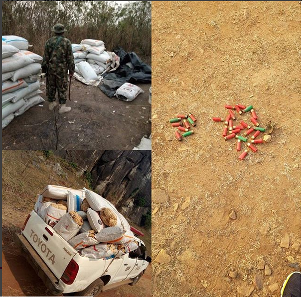 Science Class!!! Soldiers Bust Indian Hemp Dealers In A Forest In Ondo State (Photos)