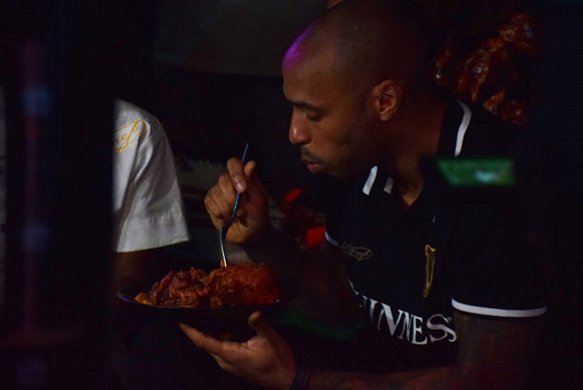 Arsenal Legend, Thierry Henry Cooks and Enjoys Plate of Nigerian Jollof Rice (Photos)