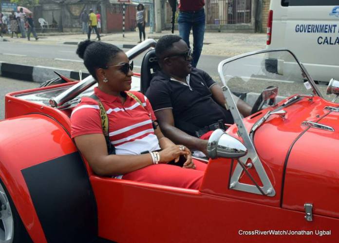 Calabar Carnival 2017: Governor Ayade And Wife Appear In A Scorpion-Like Bike (Photos)