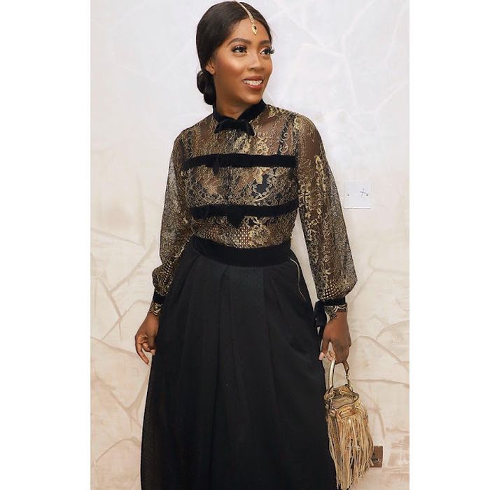 Checkout Tiwa Savage's Look To The Premiere Of The Wedding Party 2