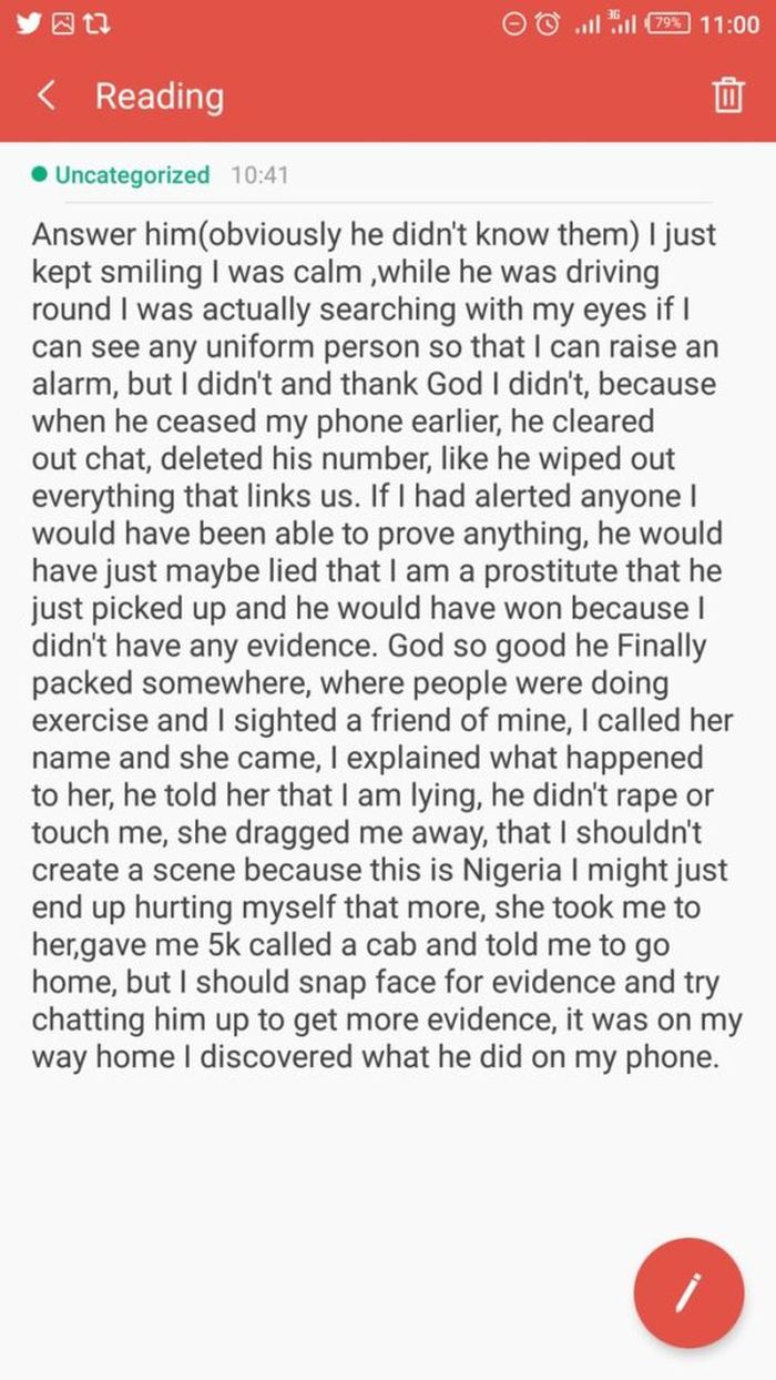 Lady Calls Out Man Who Almost Raped Her In Abuja