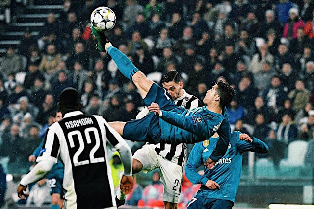 See What Cristiano Ronaldo Did A Day Before Scoring Incredible Bicycle Kick Goal (Photos)