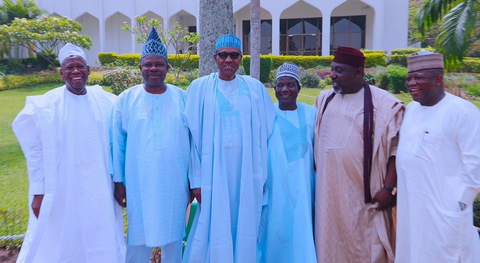 President Buhari Meets With APC Governors, Agree To End Oyegun, Others Tenure (Photos)