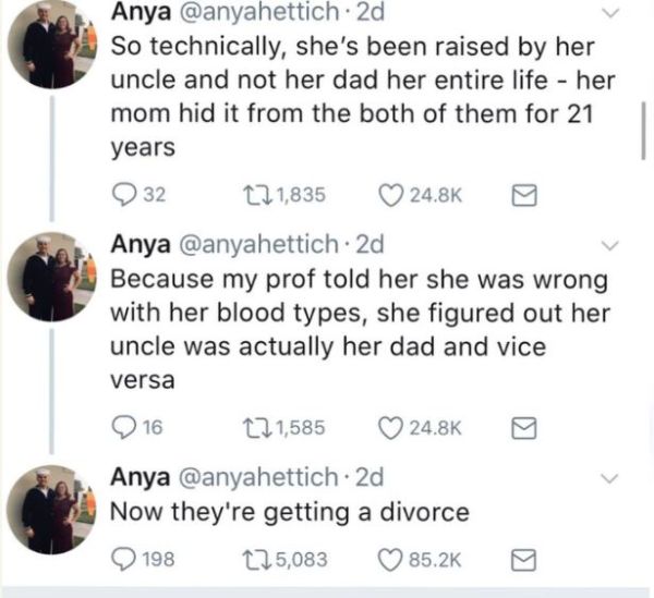 21-Year-Old Lady Discovers Her Dad Was Not Her Real Father In A Biology Class