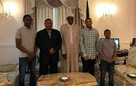 OPEC Secretary-General & Family Visit President Buhari In London [Photos]