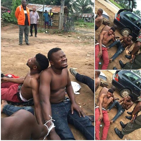 'Yahoo' Boys Caught With Girls Pants And Other Ritual Items In Delta State (Photos)