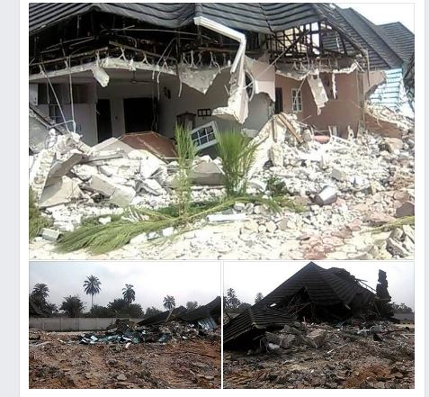 See Nigeria's Number 1 Cultist, Don Wanny's House Before Demolition (Photos)
