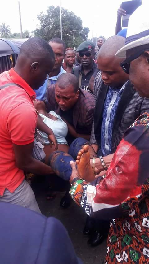 Photos: Anambra State Governor Stops Convoy To Save Accident Victim