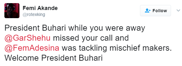 Lmao! See How These Twitter Users Are Welcoming President Buhari Back To Nigeria