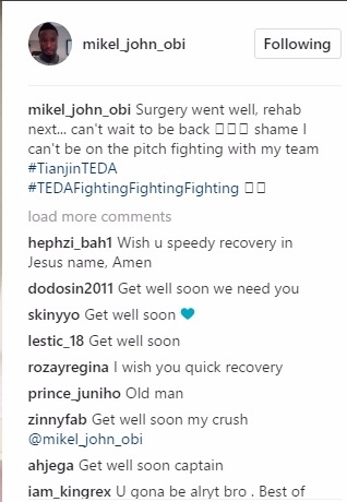 Mikel Obi Undergoes Successful Surgery [See Photo]