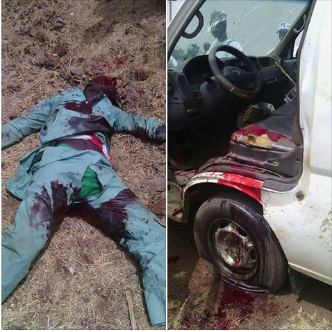 Driver From Niger Republic Shot In The Head By Customs Officers In Sokoto. (Graphic Photo)