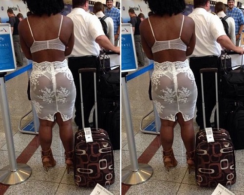 OMG! See How This Lady Stepped Out For A Flight