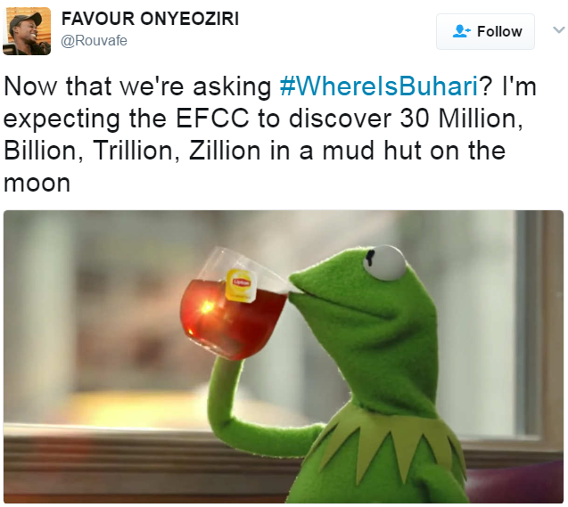 #WhereIsBuhari Trends On Twitter As Nigerians Ask Of His Whereabout (See Tweets)