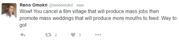 Reno Omokri Reacts To Buhari Cancelling Film Village Project