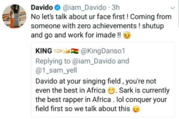 'Shut Up And Come Work For My Daughter' - Davido Slams Disrespectful Fan