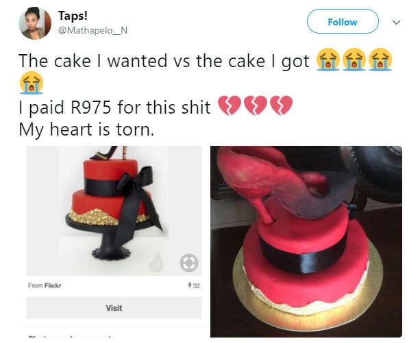 So Hilarious! The Cake A Lady Ordered Vs What She Got (Photo)