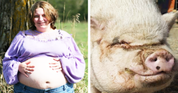 Photo: Woman Pregnant With Pig Baby Claims Boar Raped Her