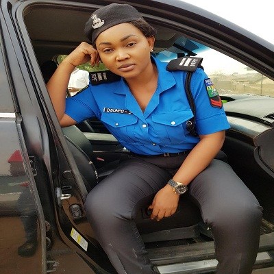 Mercy Aigbe rocks Police Uniform for Movie Role (Photos)