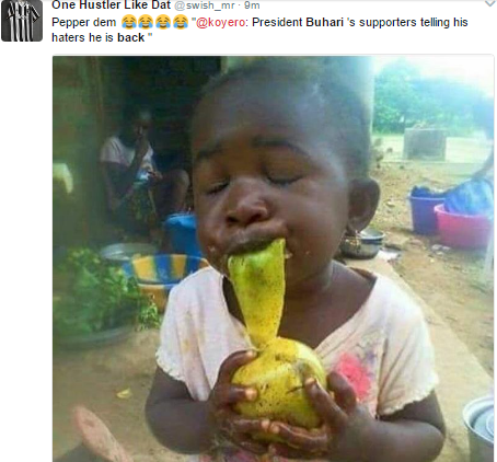 Lmao! See How These Twitter Users Are Welcoming President Buhari Back To Nigeria