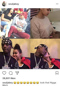 See how Soulja Boy disrespected Chris Brown's ex he allegedly slept with (photos)