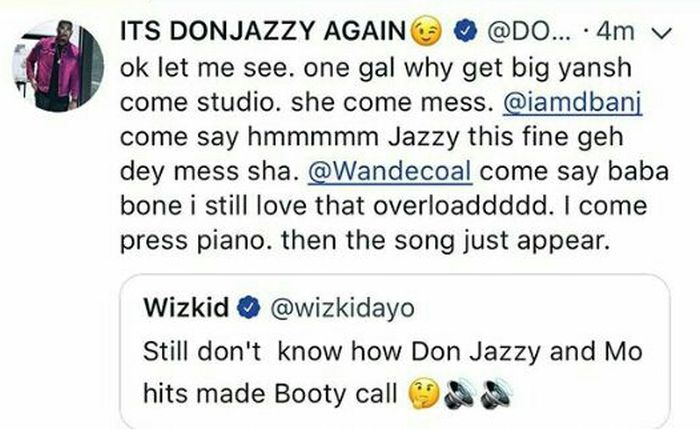 Read This Exchange Between Don Jazzy And Wizkid
