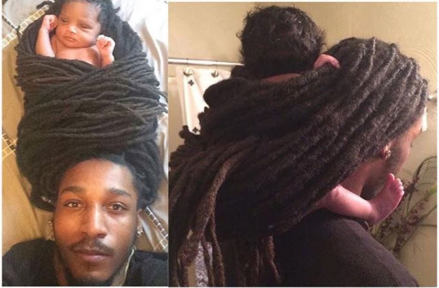 Dad Makes A Baby Carrier Out Of His Dreadlocks (Dope Or Trash)