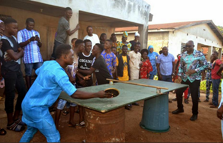Fayose Again! This Time It's Table Tennis With The Boys [Photos]