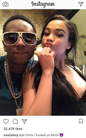 See how Soulja Boy disrespected Chris Brown's ex he allegedly slept with (photos)