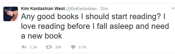 Kim Kardashian asks fans to suggest good books for her to read and the suggestions were...