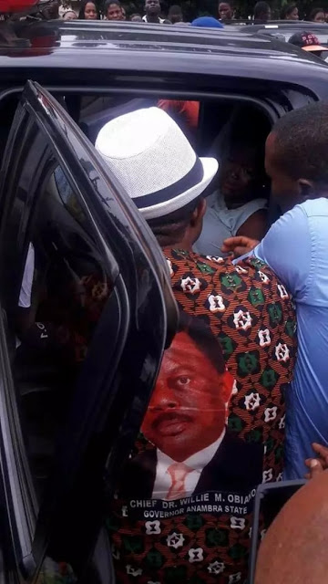Photos: Anambra State Governor Stops Convoy To Save Accident Victim