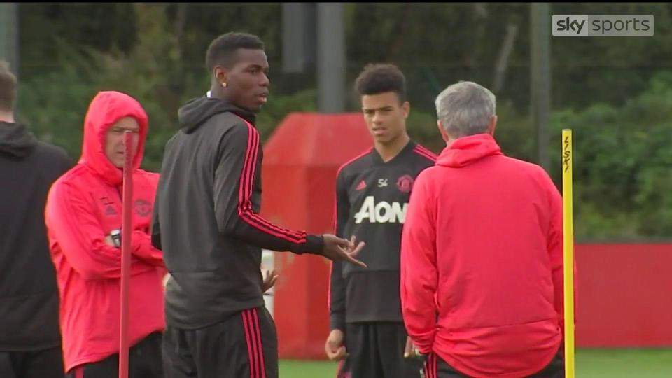 Jose Mourinho and Paul Pogba's exchange at Manchester United training ground was down to Instagram post