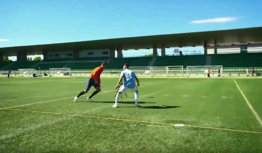 Chelsea flop Alvaro Morata manages to miss from three yards out while filming Spanish TV advert
