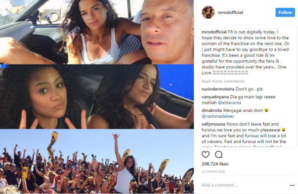 Fast And Furious Star, Michelle Rodriguez Threatens To Leave Franchise If They Don't Show More Love To Women